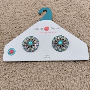 Lindsay Phillips interchangeable Snaps Turquoise Bling